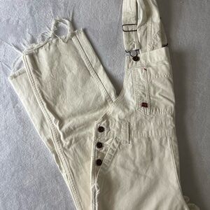 Dickies white Denim overalls
